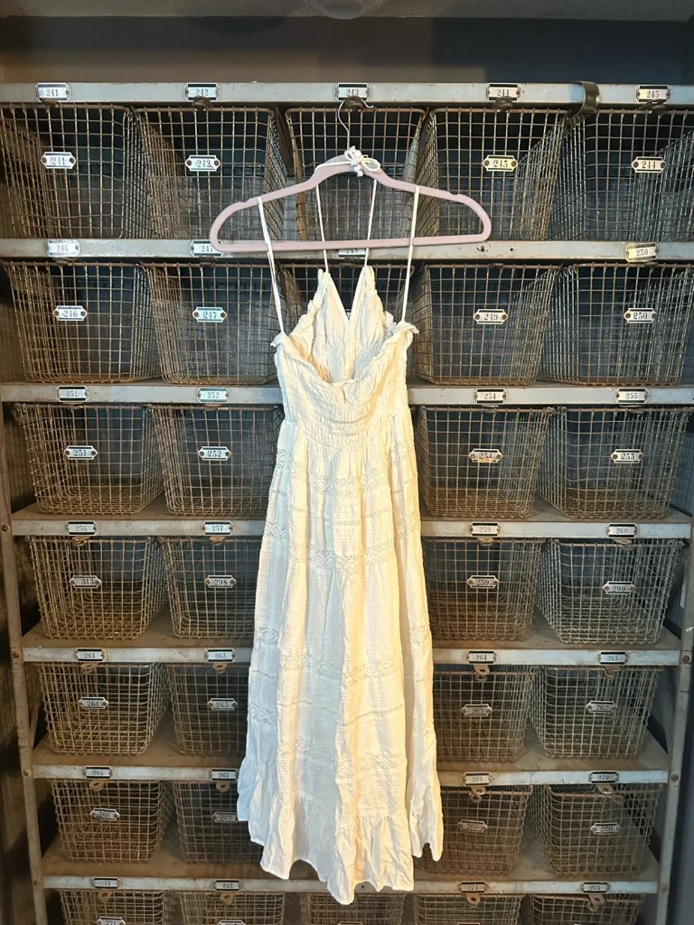 Maeve by Anthropologie White Strapless Smocked Midi Dress Size XSP 38440